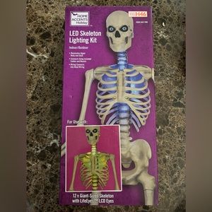 12 Ft Skeleton LED Lighting Kit Home Depot Accents Holiday Halloween